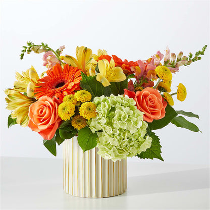 Autumn Sunshine Bouquet with Ivory Vase –  The Rustic Chicken, Copperas Cove TX