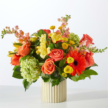 Autumn Sunshine Bouquet with Ivory Vase –  The Rustic Chicken, Copperas Cove TX
