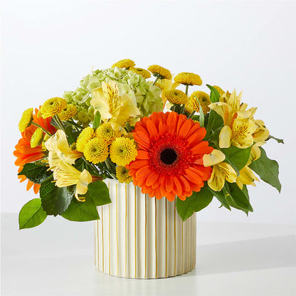 Autumn Sunshine Bouquet with Ivory Vase –  The Rustic Chicken, Copperas Cove TX