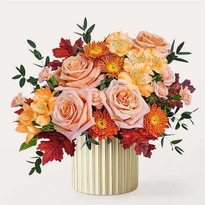 Spiced Latte Bouquet with Ivory Vase –  The Rustic Chicken, Copperas Cove TX