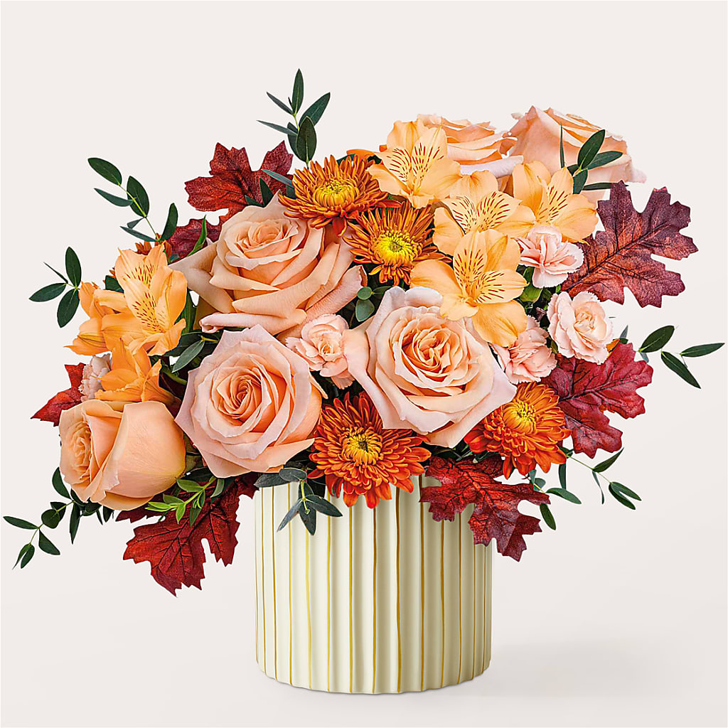 Spiced Latte Bouquet with Ivory Vase –  The Rustic Chicken, Copperas Cove TX