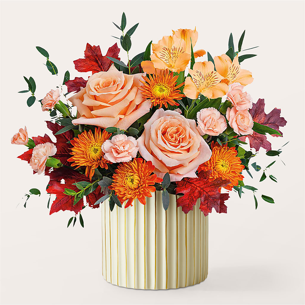 Spiced Latte Bouquet with Ivory Vase –  The Rustic Chicken, Copperas Cove TX