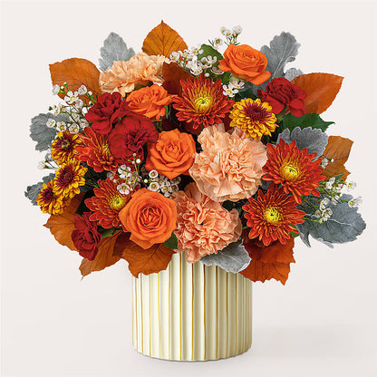 Merlot Bouquet with Ivory Vase –  The Rustic Chicken, Copperas Cove TX